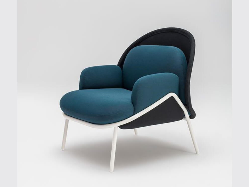 Windsor – Fabric Metal Armchair With Shield And Metal Frame5