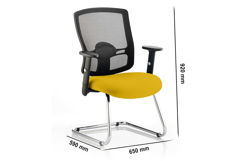 Size Oregon – Chrome Cantilever Visitor Chair With Mesh Back