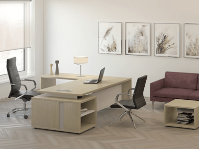 Alfonso – Wood Finish Panelled Legs Executive Desk