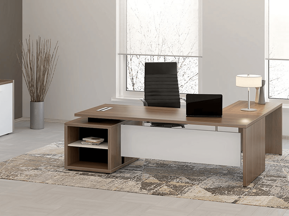 Alfonso – Wood Finish Panelled Legs Executive Desk1