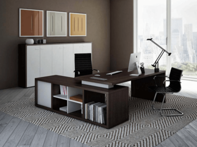 Alfonso – Wood Finish Panelled Legs Executive Desk7