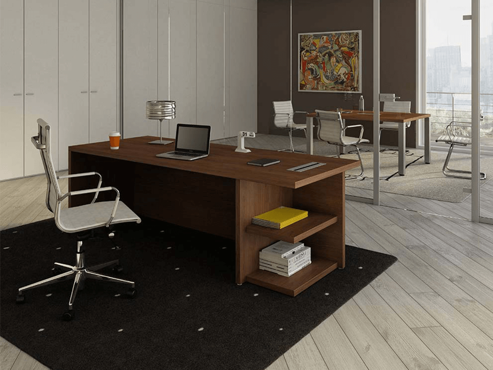 Alfonso – Wood Finish Panelled Legs Executive Desk8
