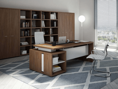 Alfonso – Wood Finish Panelled Legs Executive Desk9