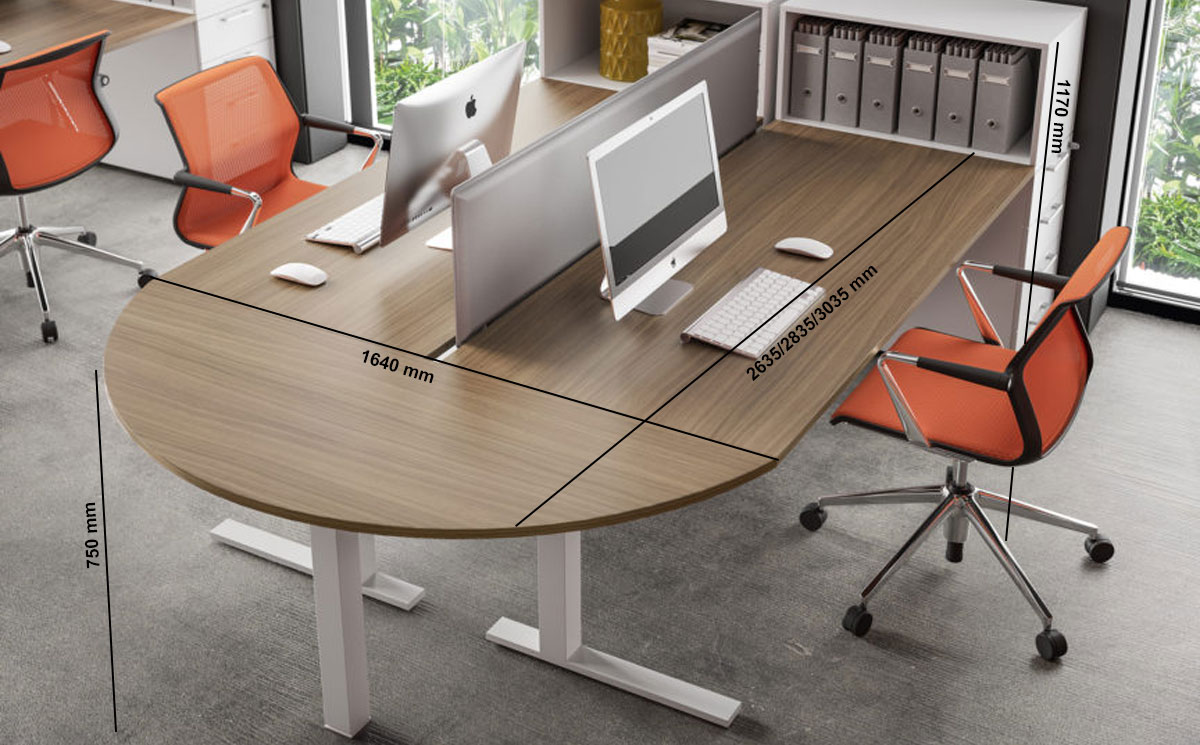 Ampio – Wide Square C Leg Office Operational Desk Size Img