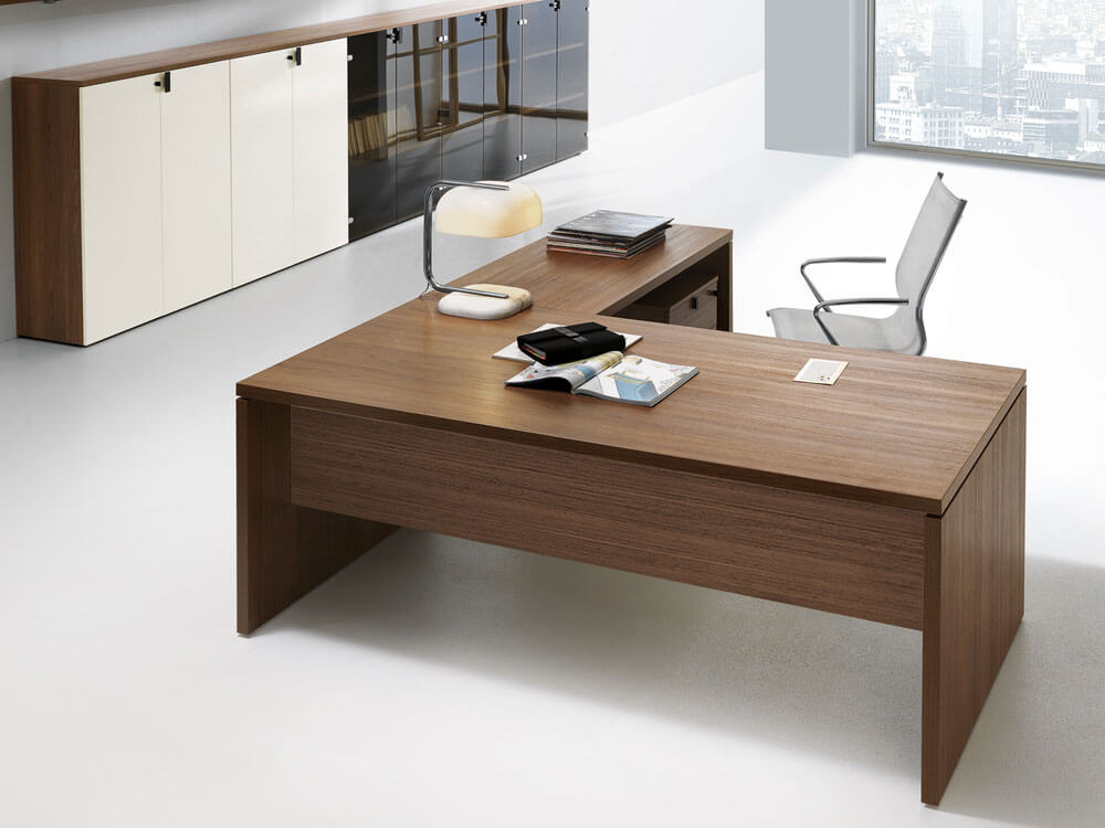 Brando Executive Desk With Panelled Leg And Optional Return 03