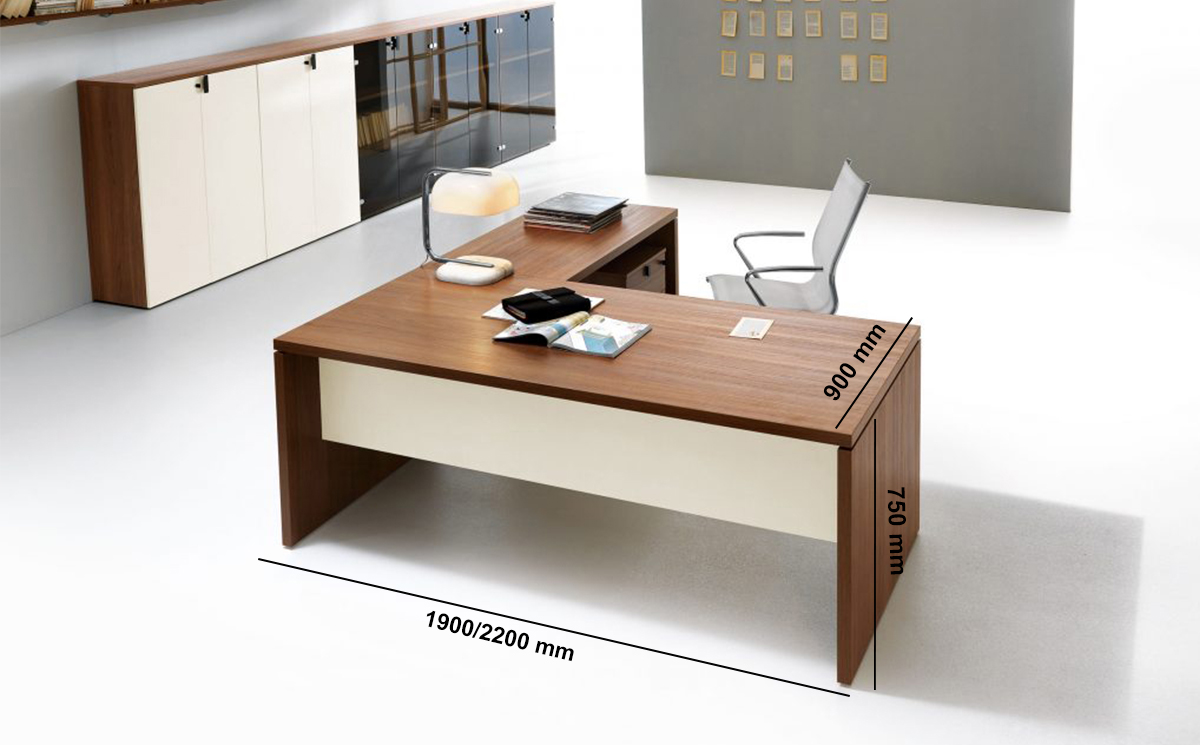 Brando – Executive Desk With Panelled Leg And Optional Return