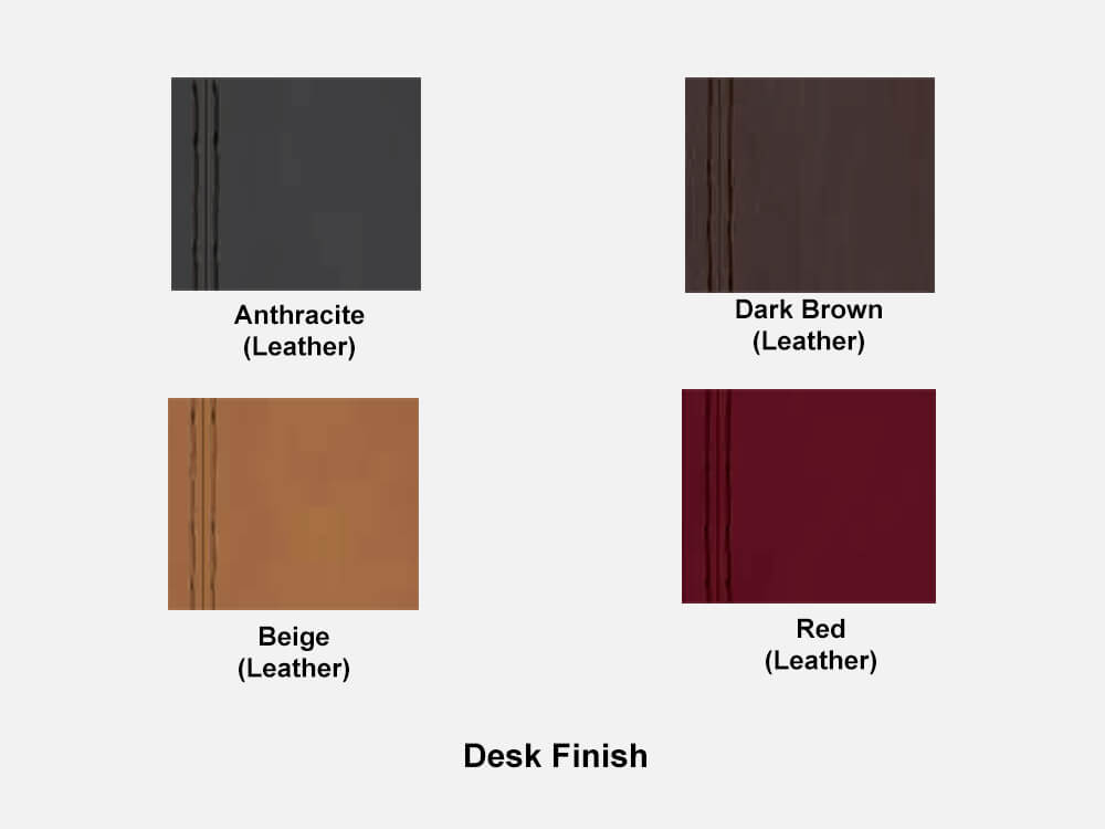 Desk Finish Darcey Prestigious Executive Desk With Leather Top