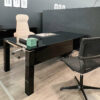 Elegante Black Or White Elegant Toughened Glass Top Executive Desk With Optional Return 01