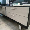 Forza 2 Modern Glass Top Executive Desk With A Leg With Optional Credenza Unit 04