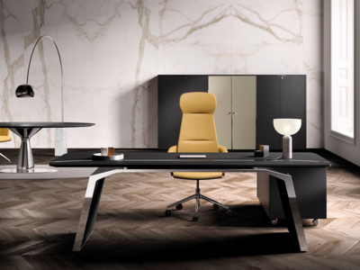 Futura – Modern Black Executive Desk Main Image