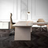 Futura – Modern Executive Desk With Solid Panel Legs And Optional Credenza Unit 01
