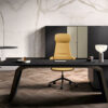 Futura – Modern Executive Desk With Solid Panel Legs And Optional Credenza Unit 04