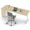 Juna – T Leg Office Desk with Storage and cable management