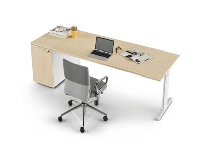 Juna – T Leg Office Desk with Storage and cable management