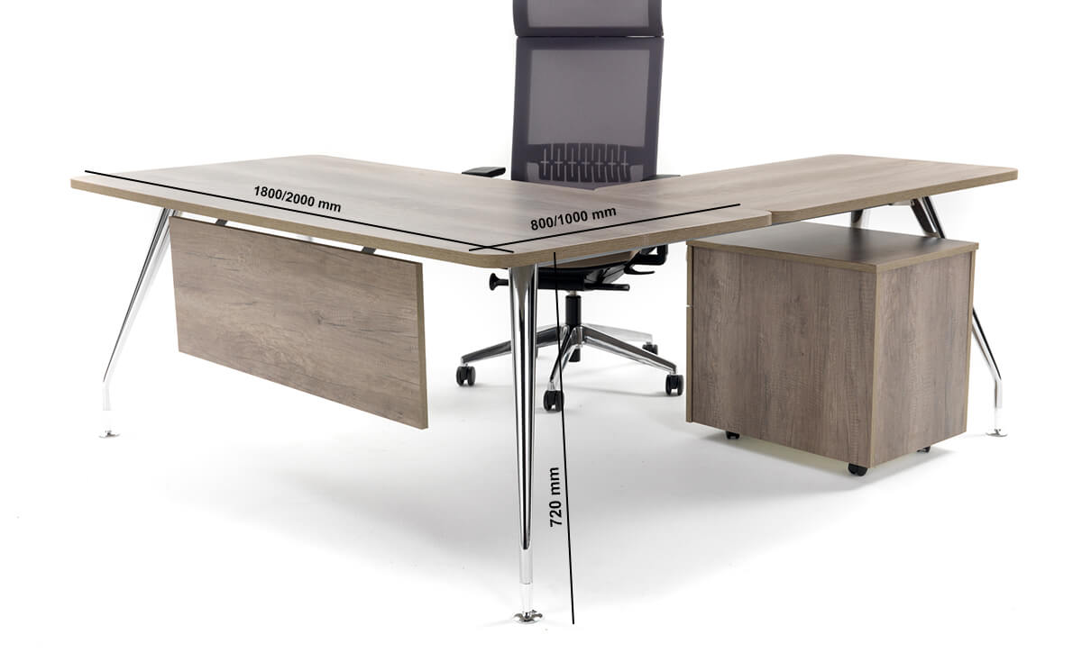 Lara Modern Wood Finish Executive Desk With Optional Return & Modesty Panel Lara Modern Wood Finish Executive Desk With Optional Return & Modesty Panel