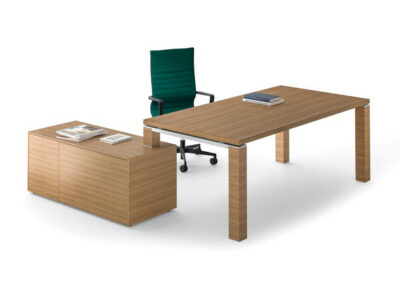 Legnosa – Natural Oak Or Walnut Wood Finish Executive Desk 2