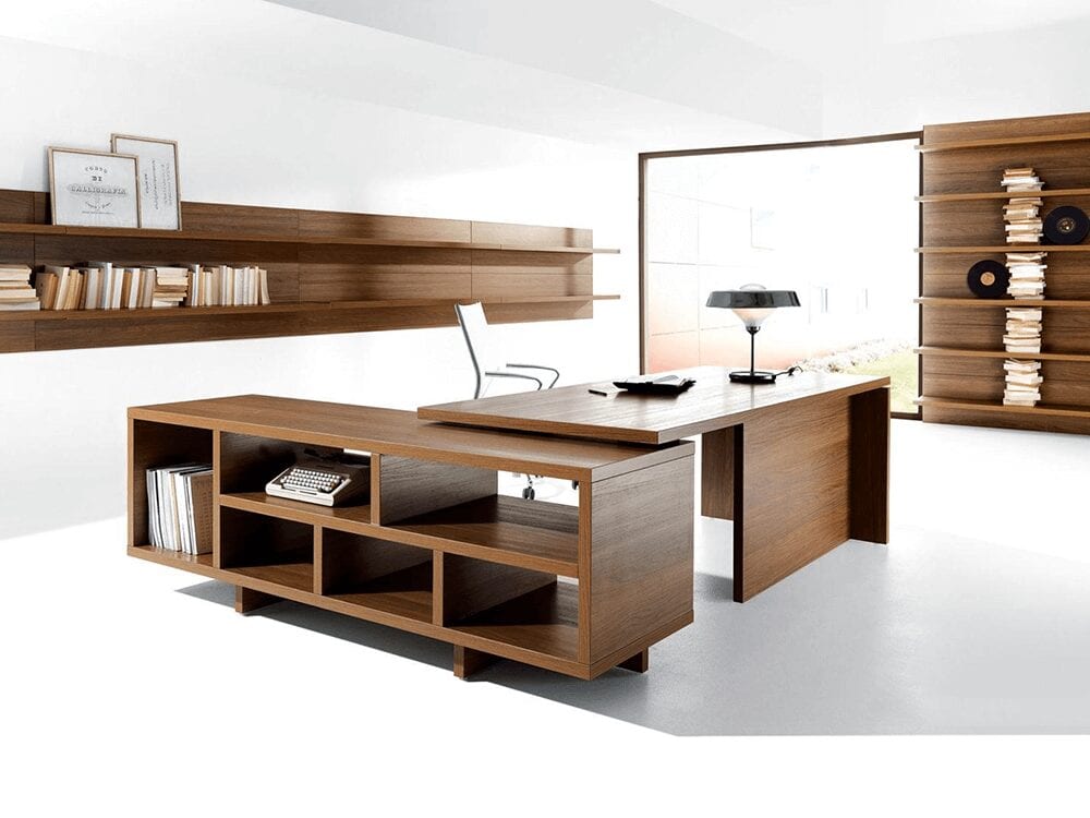 Grandioso 1 - Grand Executive Desk with an Optional Open Credenza Unit