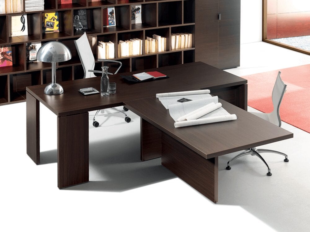 Lithos - Left Presidential Desk with Center Front Return