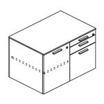 Lorenzo Storage 2 Drawers,1 Filing Unit,1 Door,2 Locks,1 Shelf