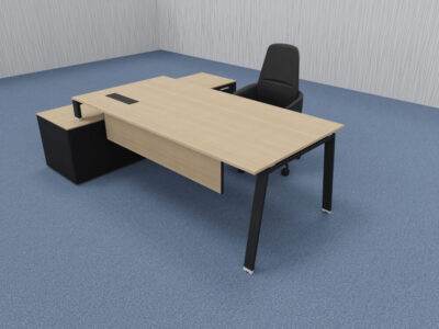 Minimo 1 Simple Executive Desk With Optional Credenza Unit 06 Img