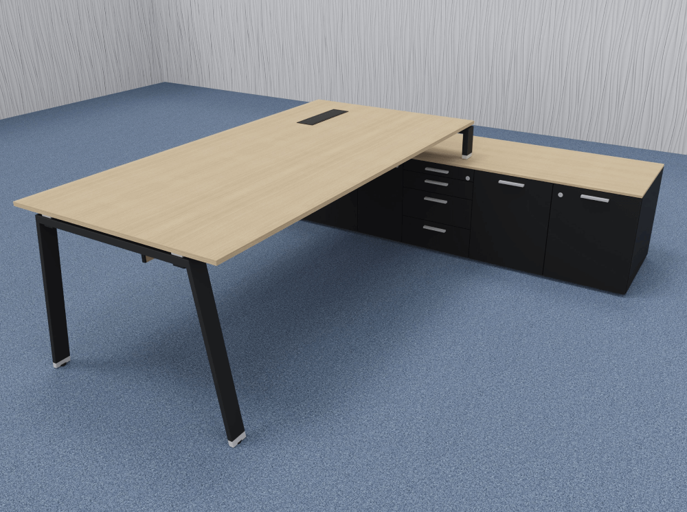 Minimo 1 Simple Executive Desk With Optional Credenza Unit 07 Img