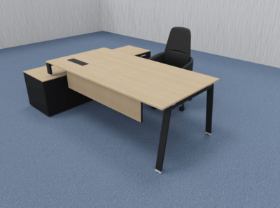 Minimo 1 Simple Executive Desk With Optional Credenza Unit 09 Img