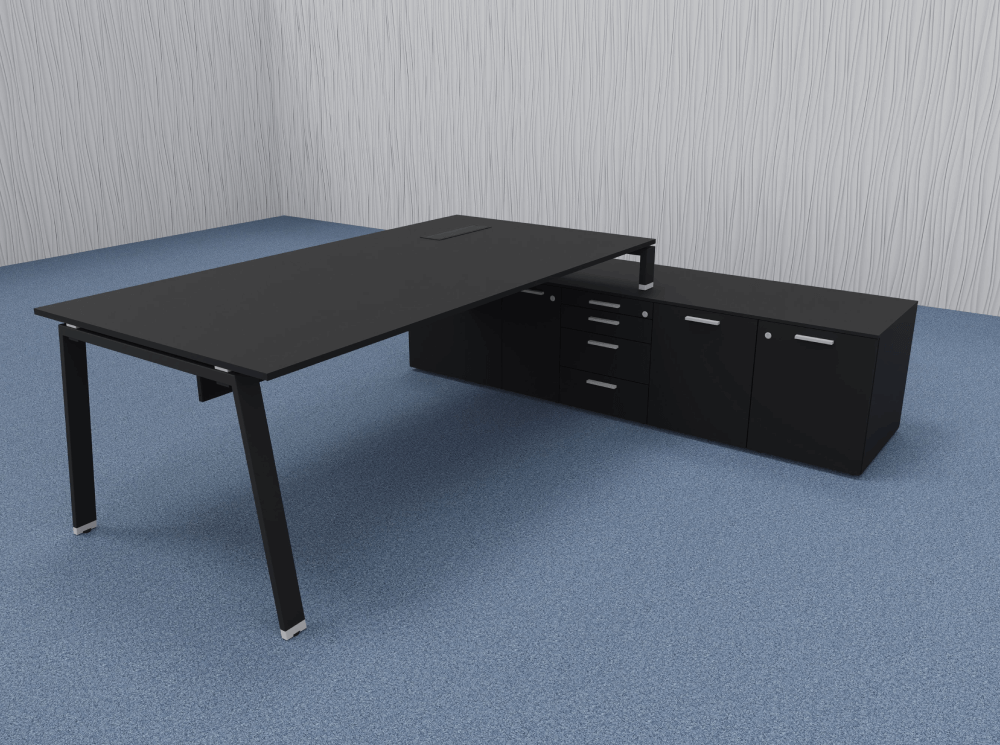 Minimo 1 Simple Executive Desk With Optional Credenza Unit 10 Img