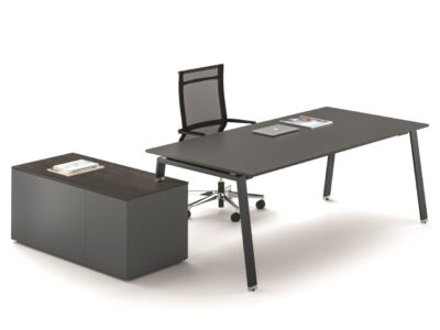 Minimo 1 – Simple Executive Desk With Optional Credenza Unit 04