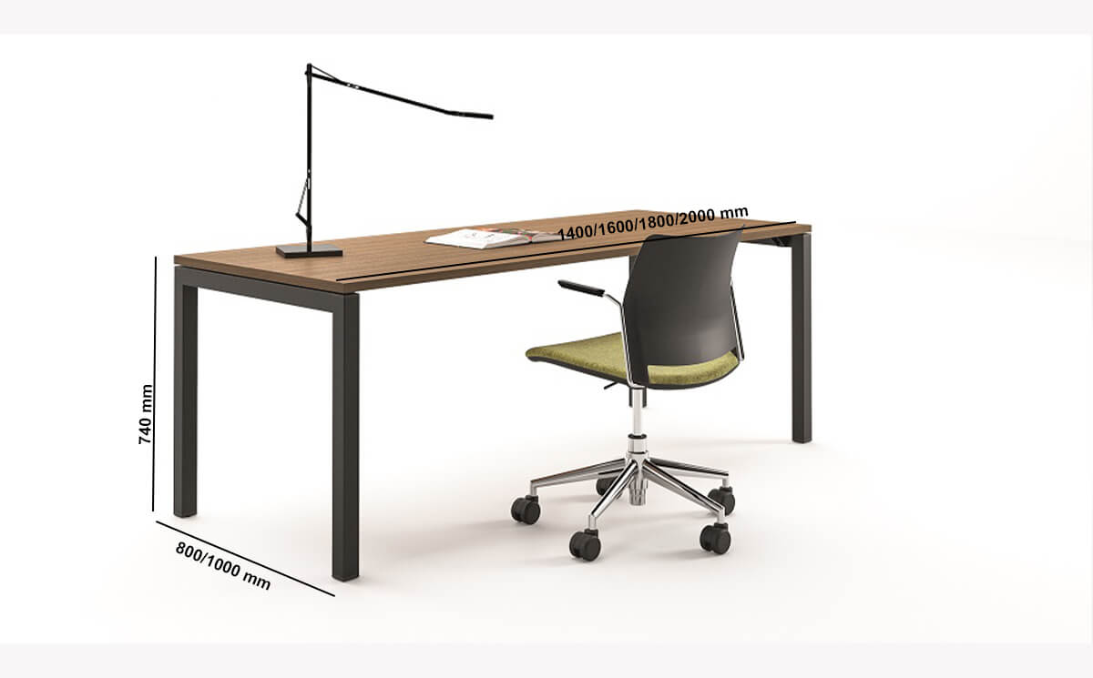 Nicolo – Executive Desk With Goalpost U Leg & Optional Credenza Unit