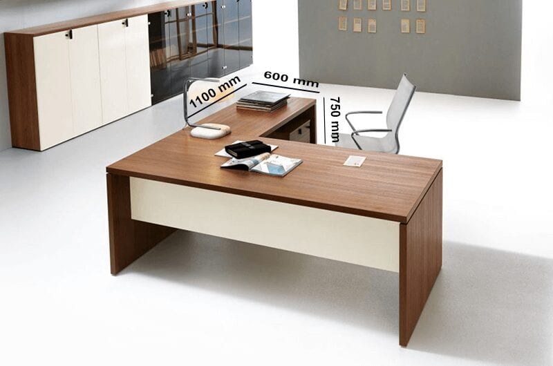 Brando - Executive Desk with Panelled Leg and Optional Return