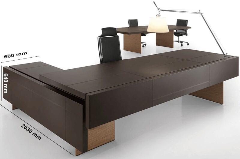 Darcey Prestigious Executive Desk with Leather Top and Optional Return & Credenza Unit