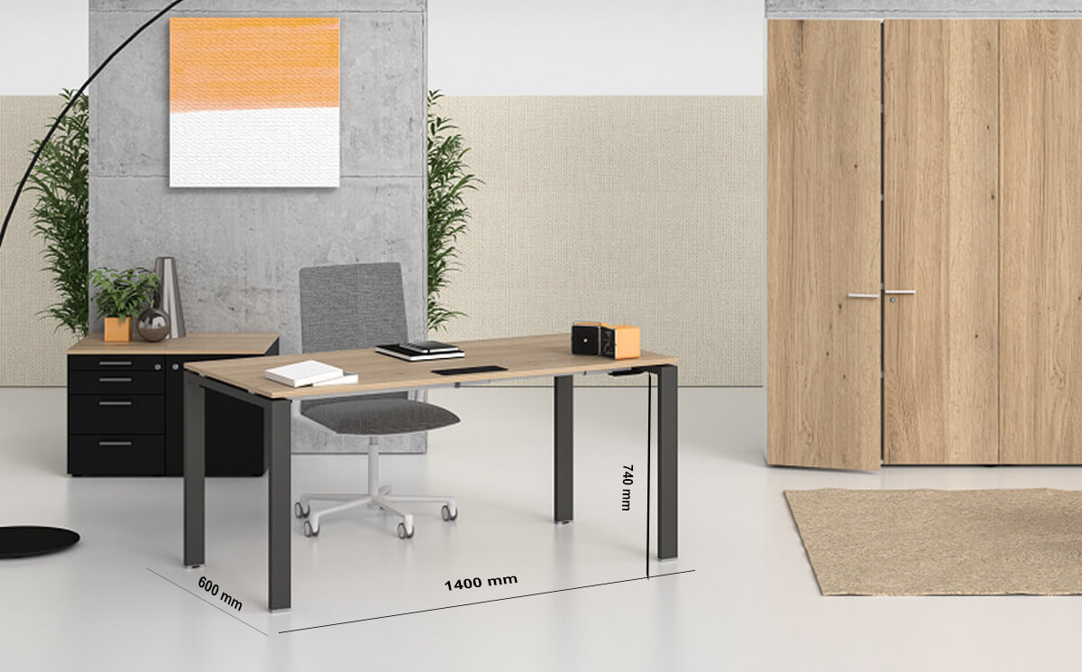 Size Lorenzo – Veneer Top Executive Desk With Goalpost U Legs