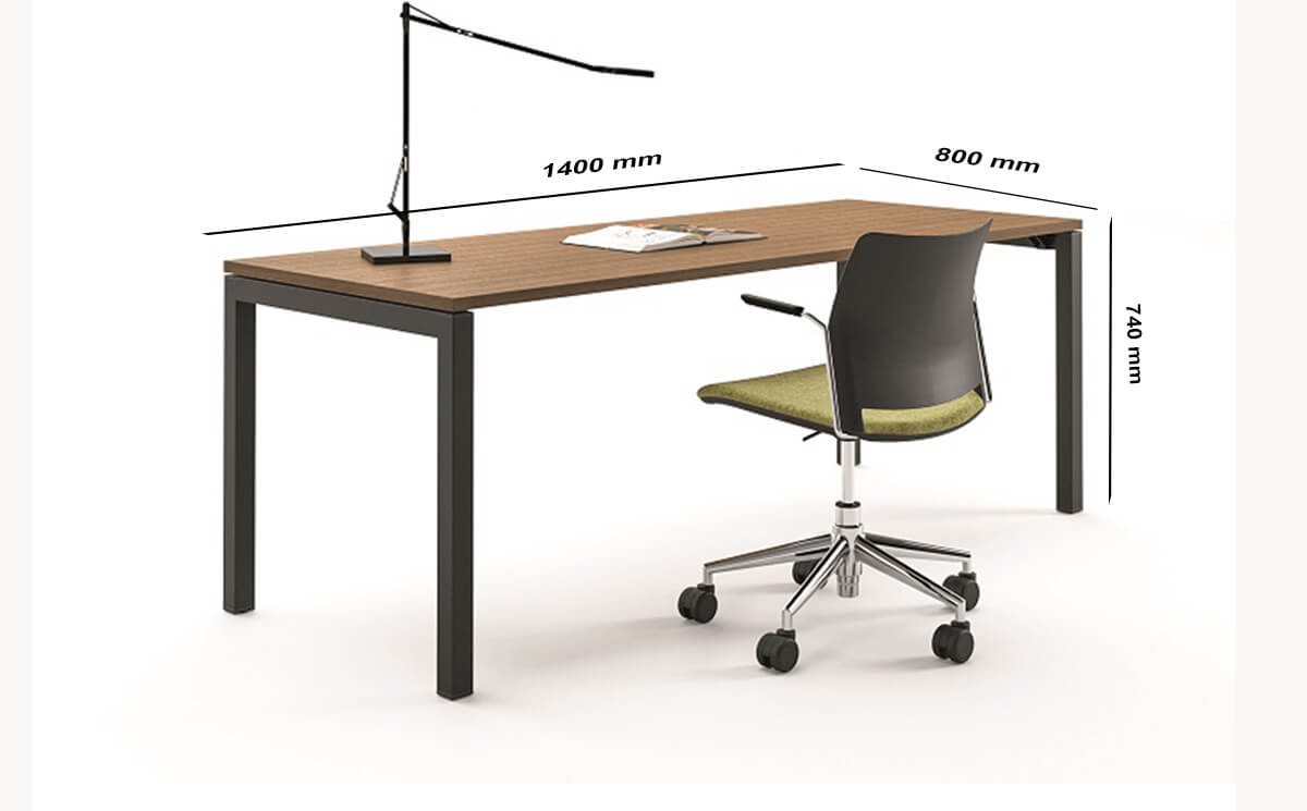 Size Nicolo – Executive Desk With Goalpost U Leg