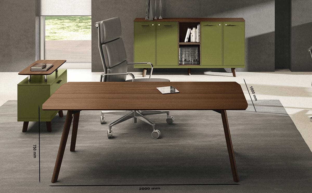 Forza 1 – Modern Sturdy Wooden oak top, White, Executive Desk with A Leg Forza 1 – Modern Sturdy Wooden oak top, White, Executive Desk with A Leg