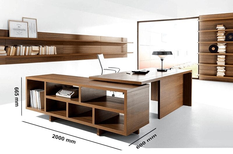 Grandioso 1 - Grand Executive Desk with an Optional Open Credenza Unit