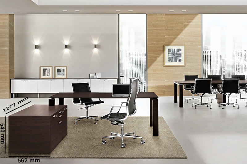 Size (storage Unit) Rectangular Office Desk With Reduced Leg