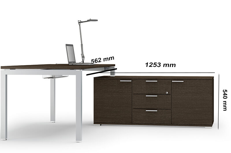 Size (storage Unit)gate Desk With Shortened Leg For Hooking To The Storage Unit
