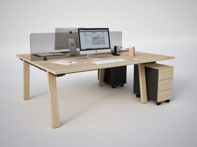 Franco 2 - Back to Back Operational Desk in Traditional Oak for 2 People