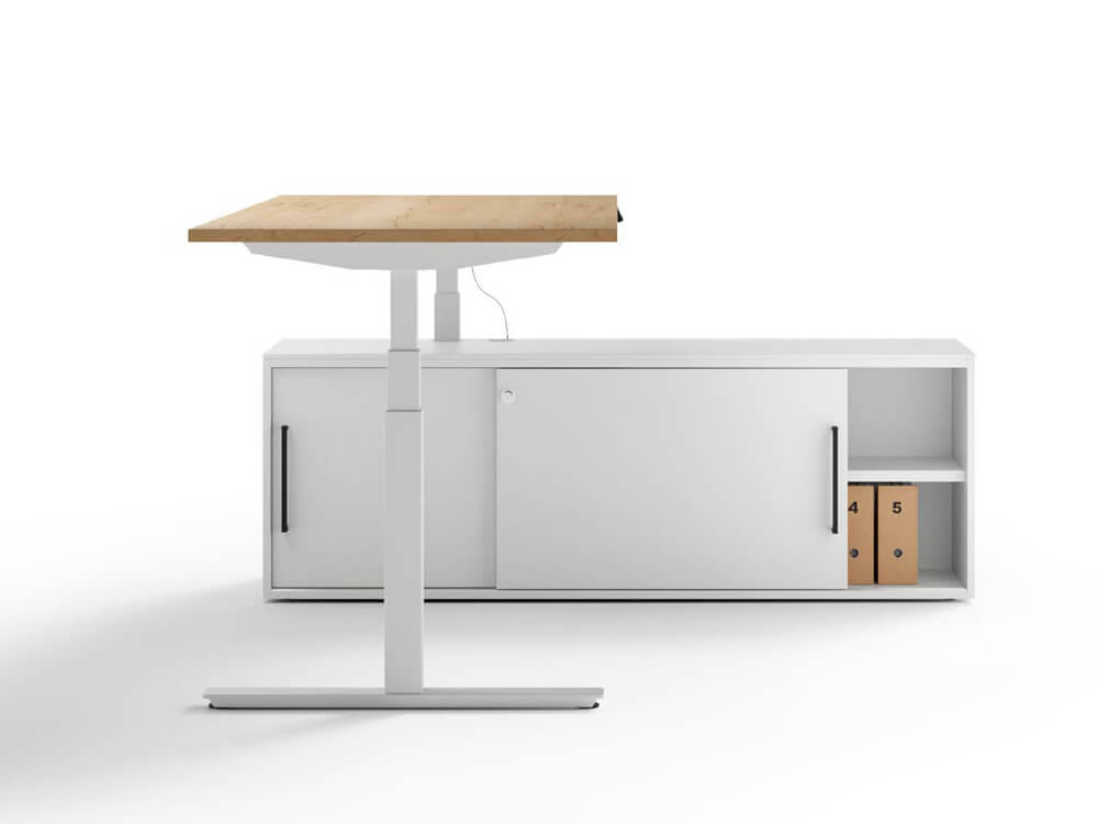 Vigente – Height Adjustable At Fixed Positions Desk With Optional Return1