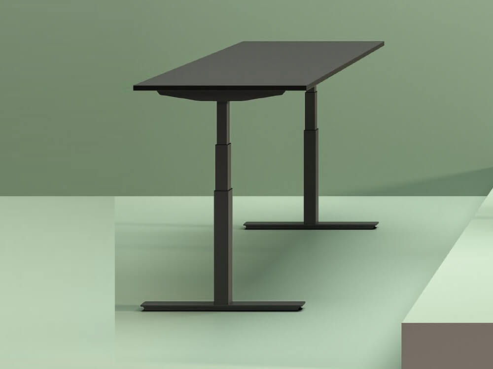 Vigente – Height Adjustable At Fixed Positions Desk With Optional Return2