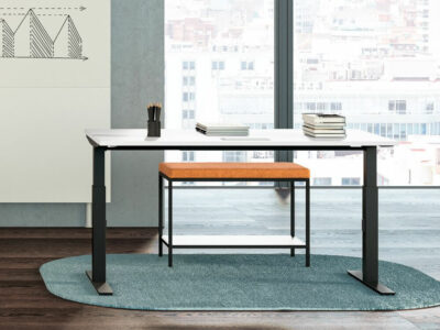Vigente – Height Adjustable At Fixed Positions Desk With Optional Return3