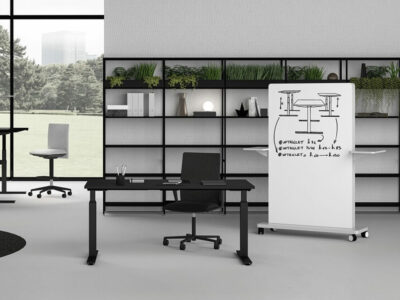 Vigente – Height Adjustable At Fixed Positions Desk With Optional Return4