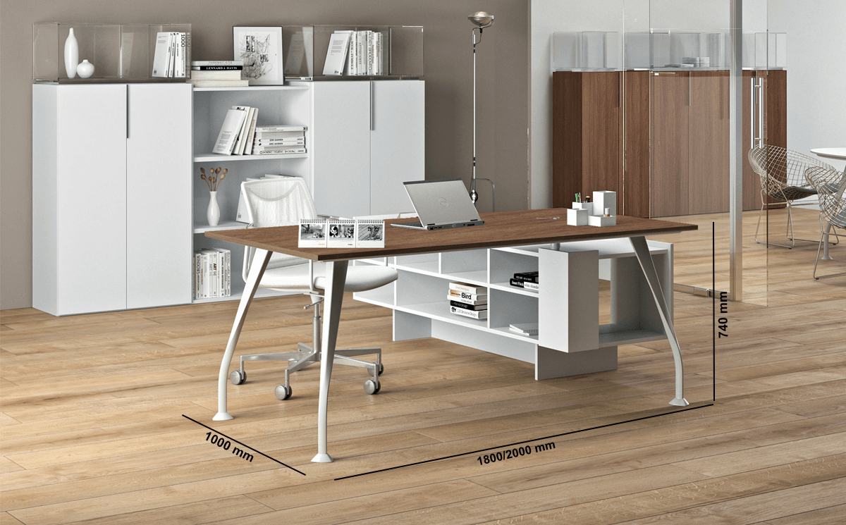 Zeta Executive Desk With Stylish Legs Size Image (1)