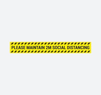 Please maintain 2M social distancing
