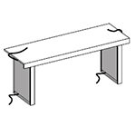 Small Rectangular Shape Table (4 Persons, Panel Legs)
