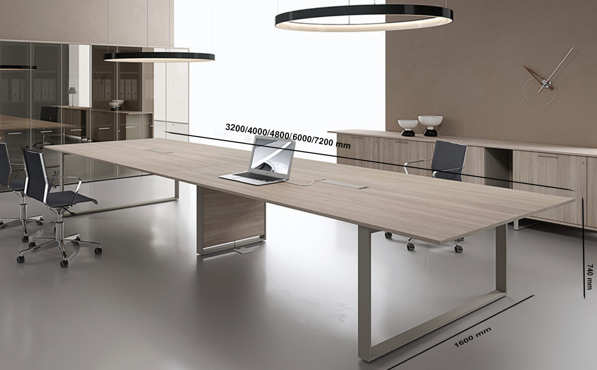 Ernesto Large Meeting Table Size