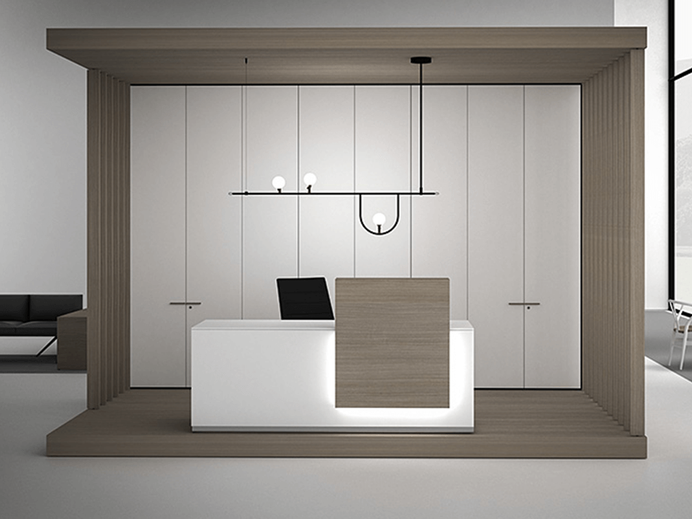 Luxor – Elegant Reception Desk With Overhang 1