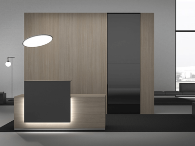 Luxor – Elegant Reception Desk With Overhang 2
