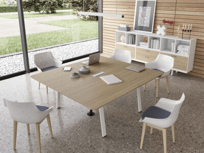 Minimo 8 Round And Rectangular Shape Meeting Table