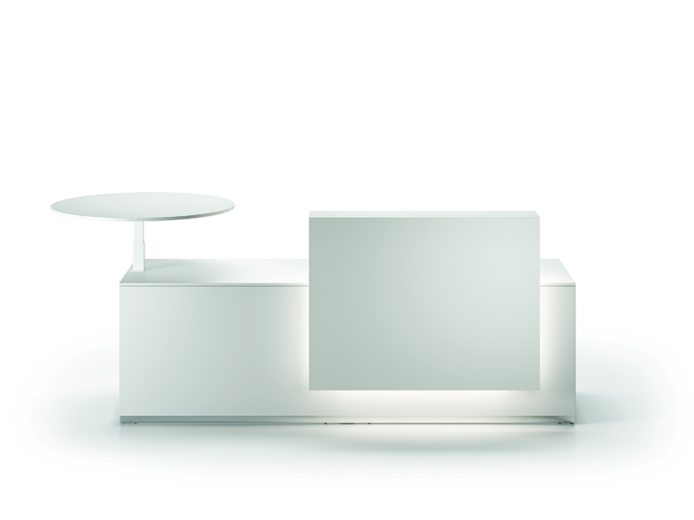 Reception Lux Straight Complet Counter With Linear Shelf Mainimg